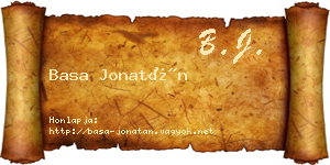Basa Jonatán névjegykártya